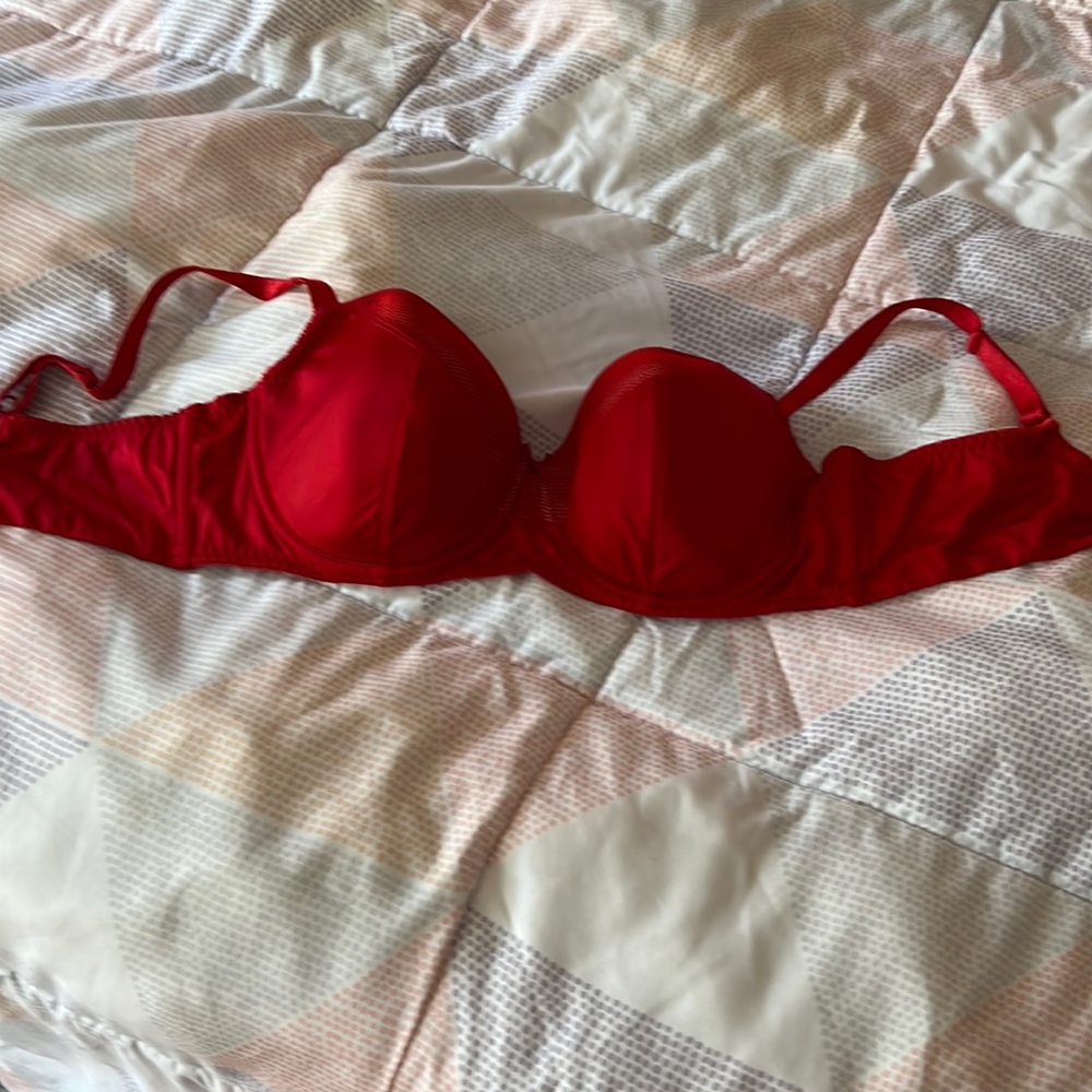 Frederick’s of Hollywood red bra